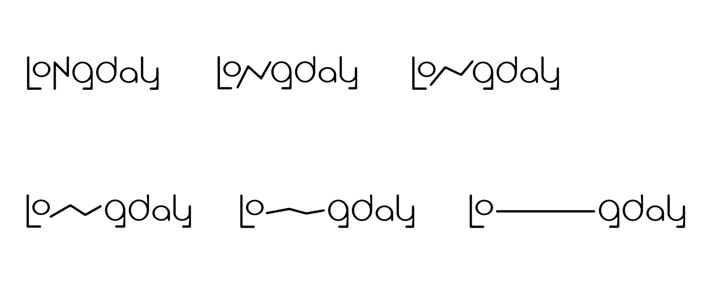 Responsive logo design of logotype variations