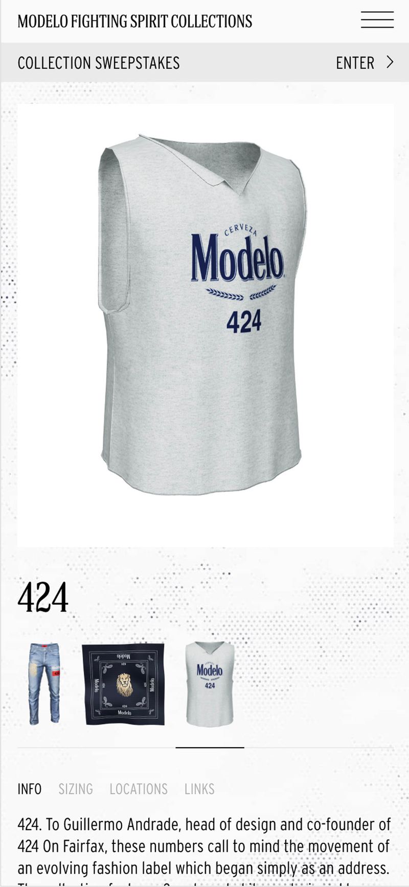 3D rendered model of Modelo and 424 custom tank top