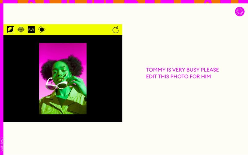 hue filter with custom web photo editor