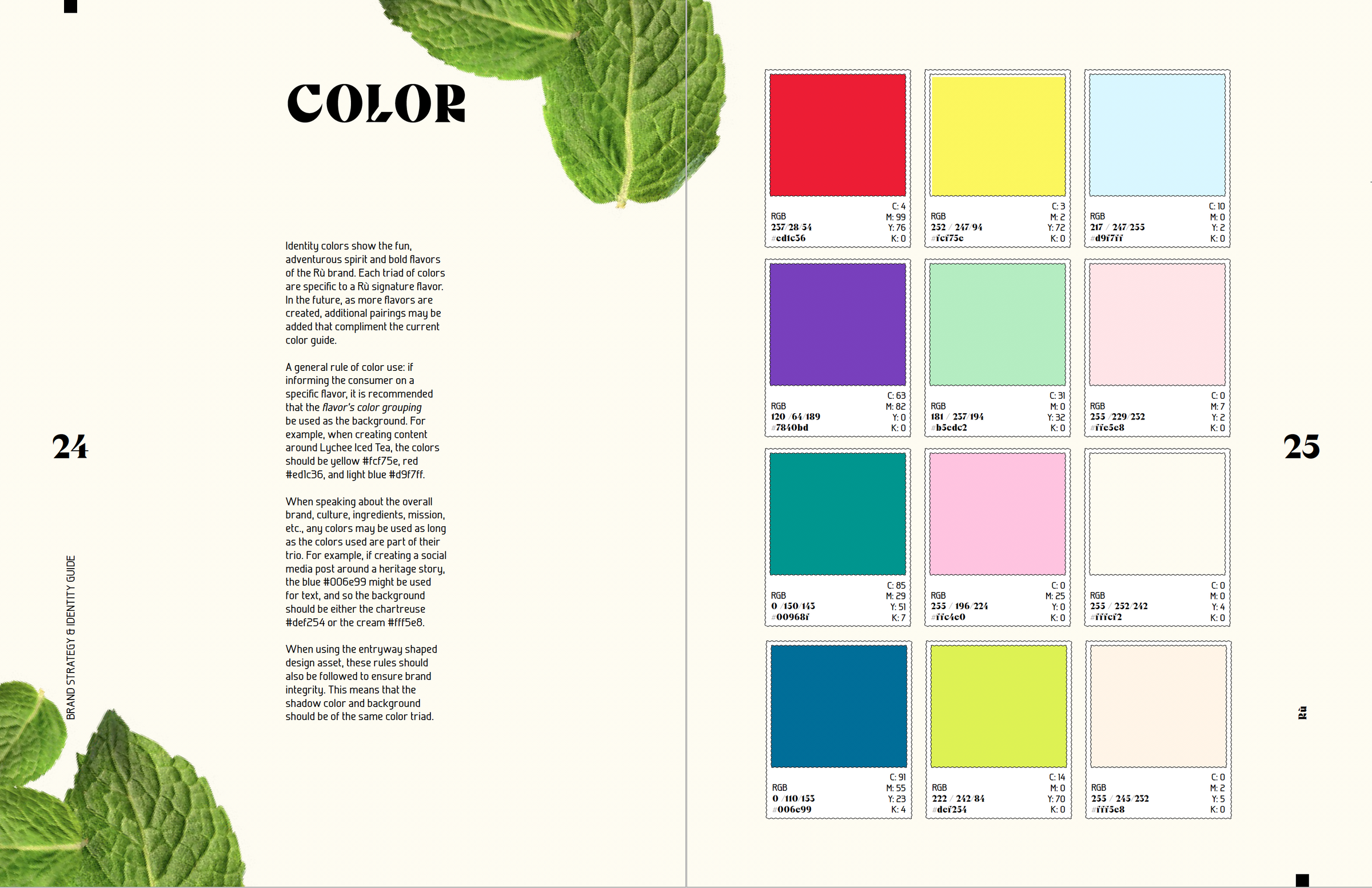 Brand identity guidelines color palette