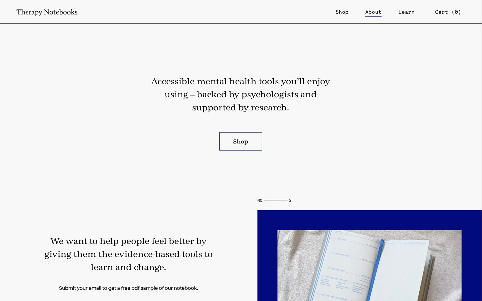 Learn page web design with call to action
