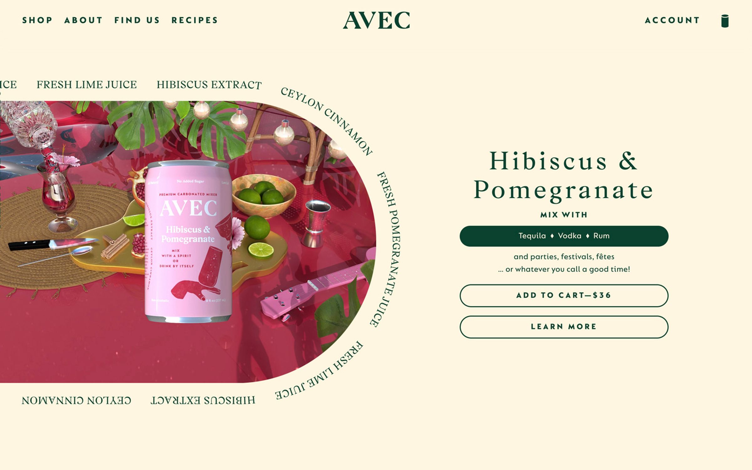 Collection page design of featured product in 3D scene