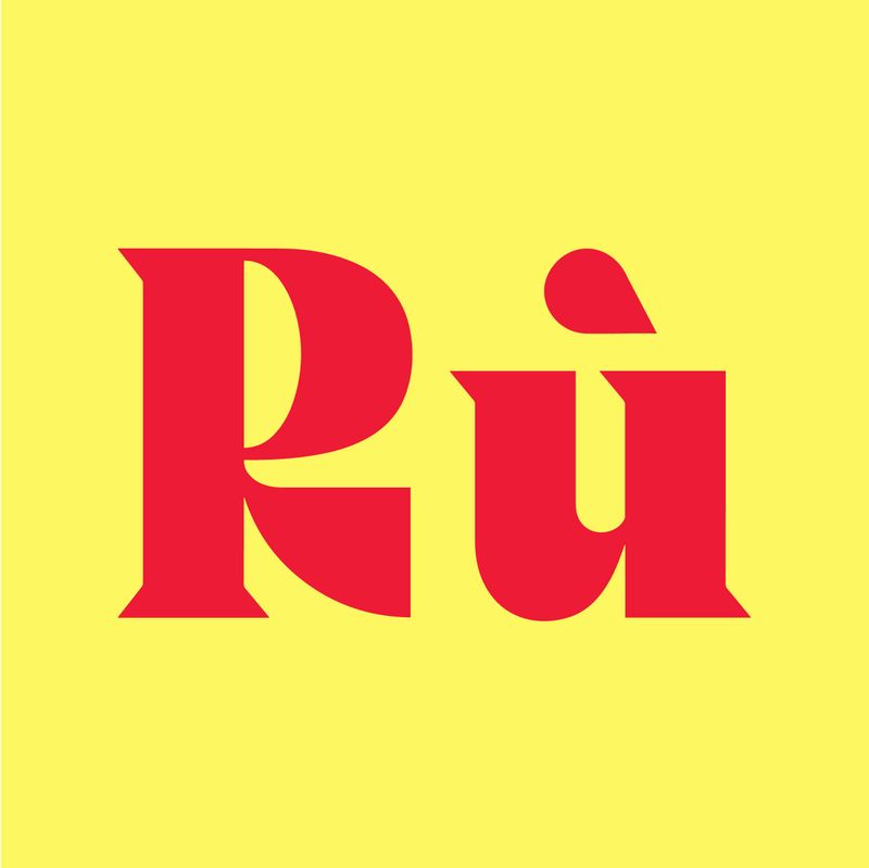 Logo design in Lychee theme for asian beverage Ru