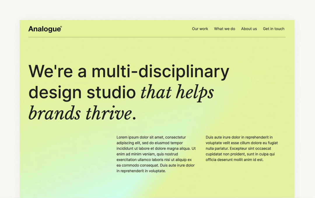 Analogue webflow theme