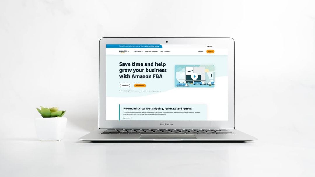 Laptop with amazon fba screenshot