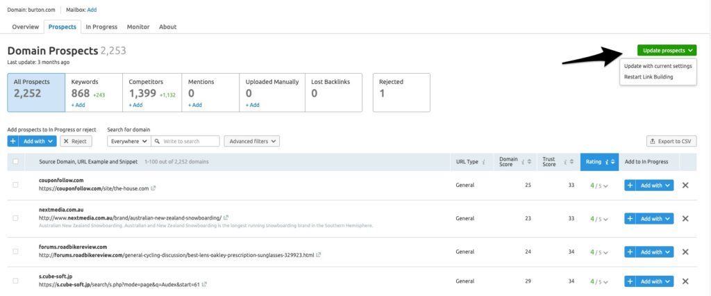 Semrush Link Building