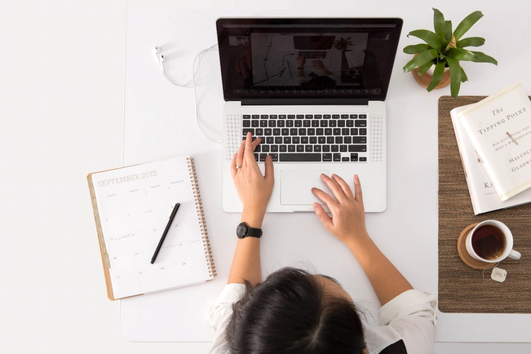 A person using online means to market their NFTs
