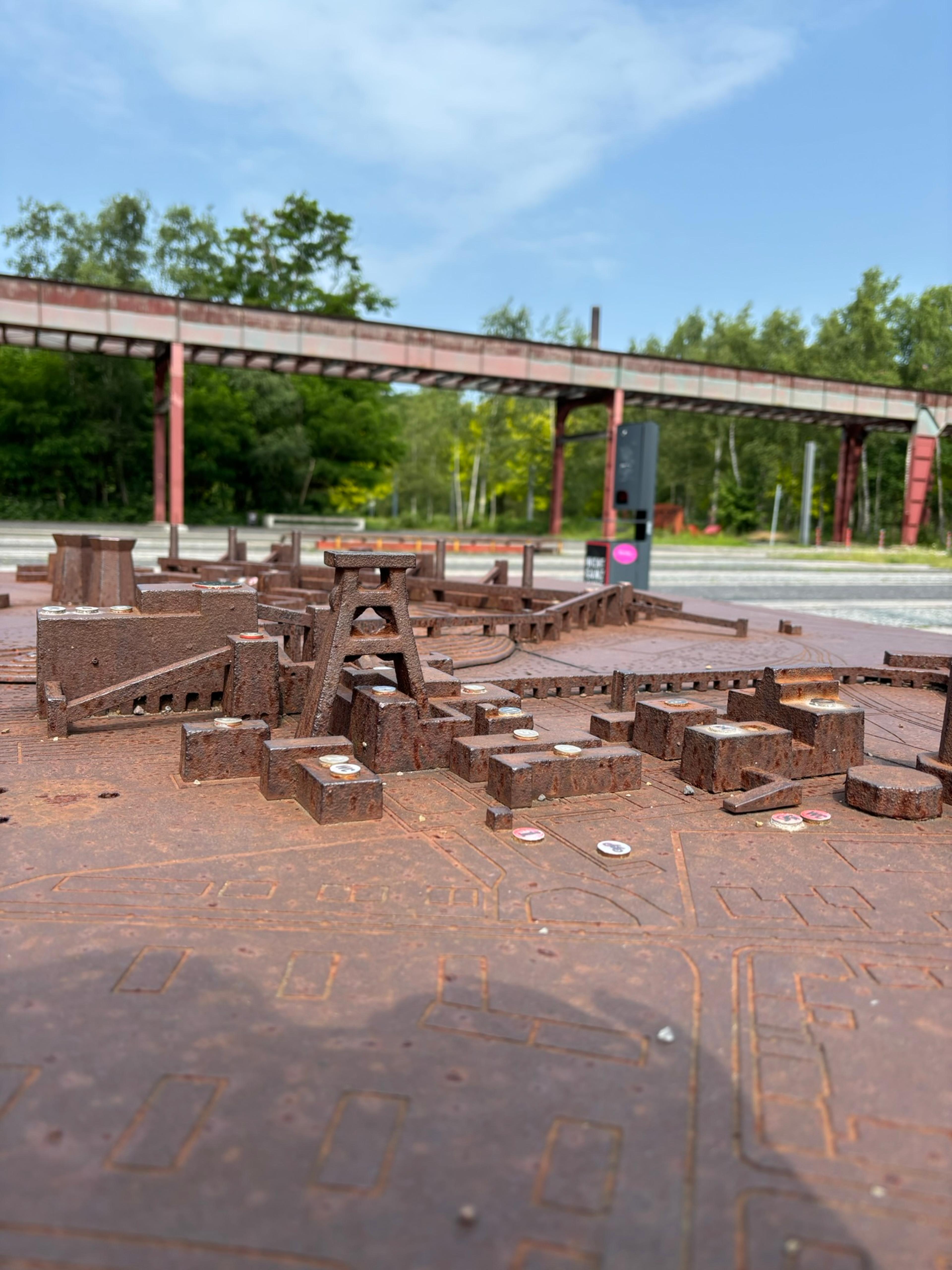 Modell der Zeche Zollverein am Standort