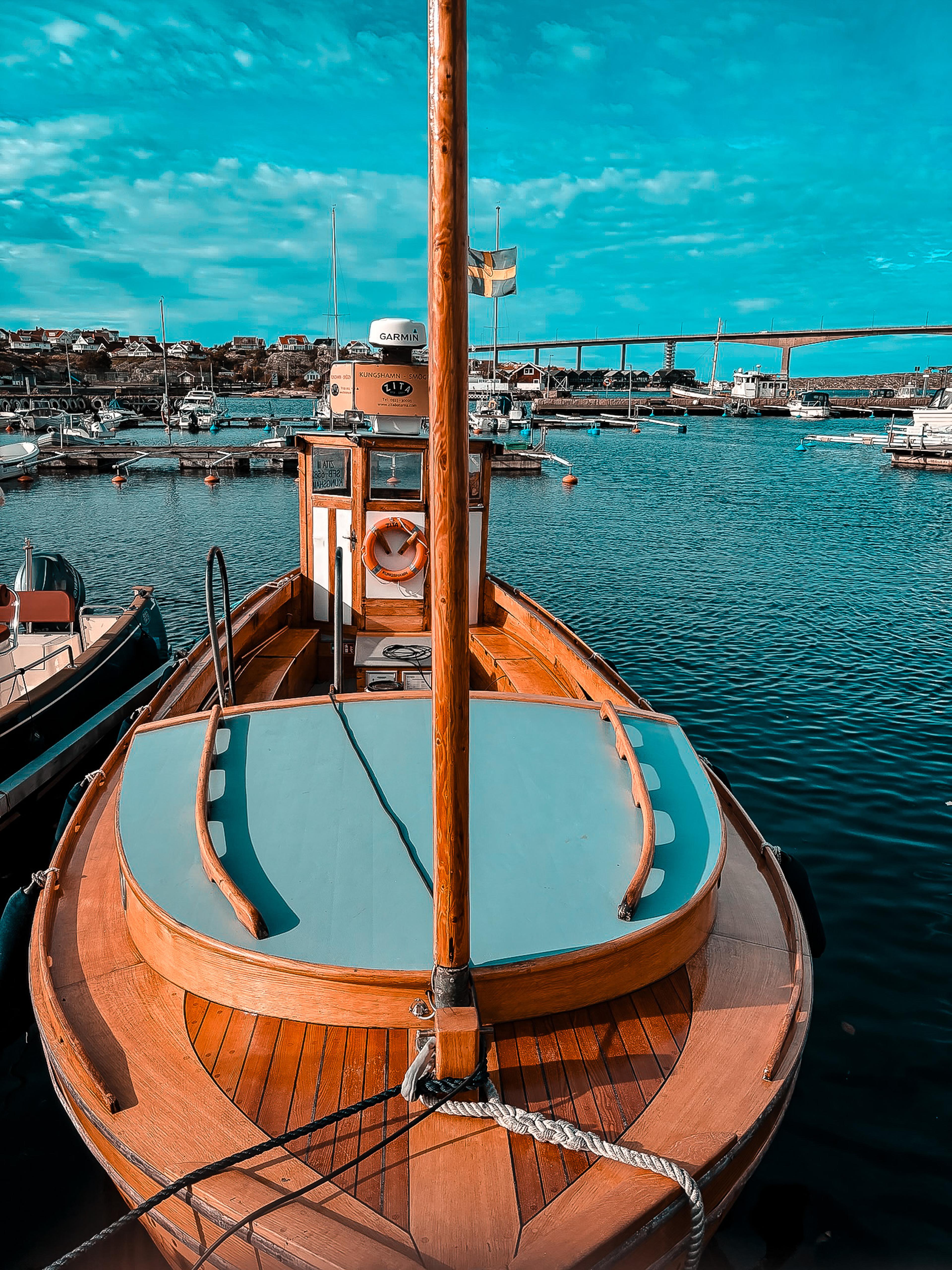 Boot am Hafen von Kungshamn