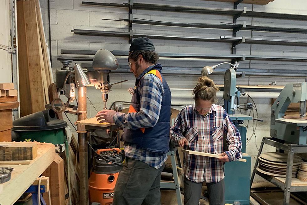 Lucille is on a climbing team and since the gym is closed she decided to bring the training home! “I made a hangboard, which is something climbers use to build finger strength. My stepfather helped me fulfill my vision and I used a drill press and high power sanders to make all of the holds. We are now finding a space in our home to hang it up!“