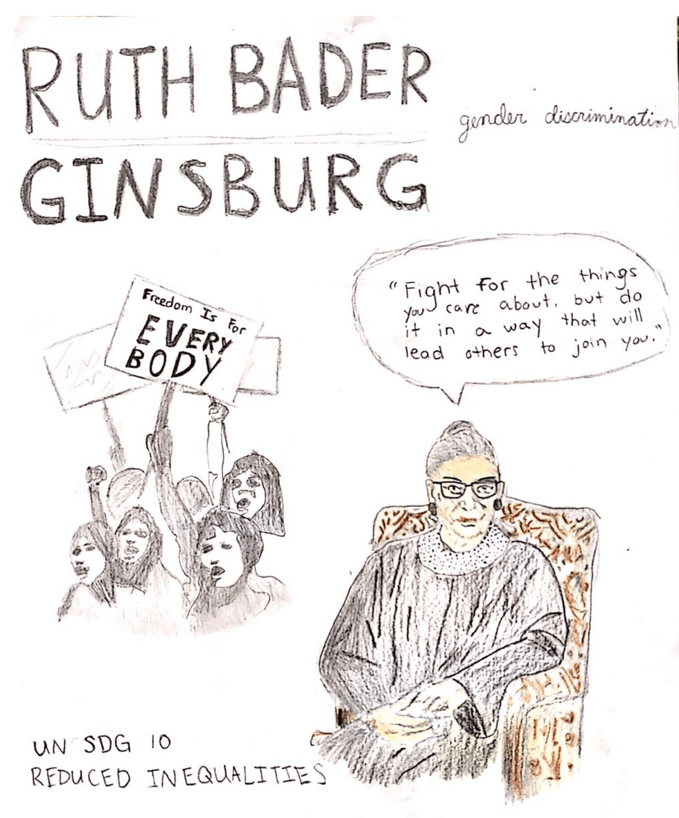 Lily's Ruth Bader Ginsburg MY HERO poster submission.