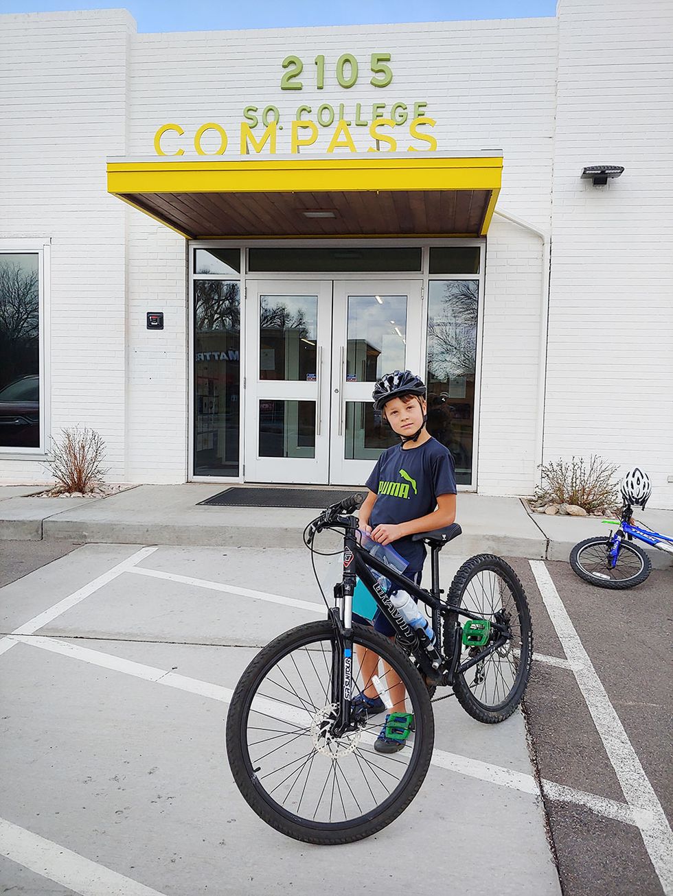 In honor of Earth day and Virtual Bike Week at Compass, I rode my bike with my brother and mom to Compass to pick up an item for my venture class. We rode 10 miles round trip.