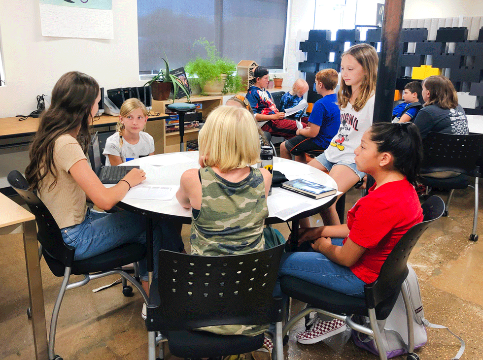 Our Upper School students worked with 6th graders to teach them the Compass culture