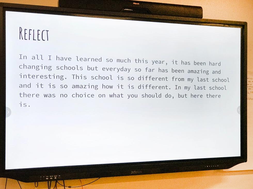 A student reflection