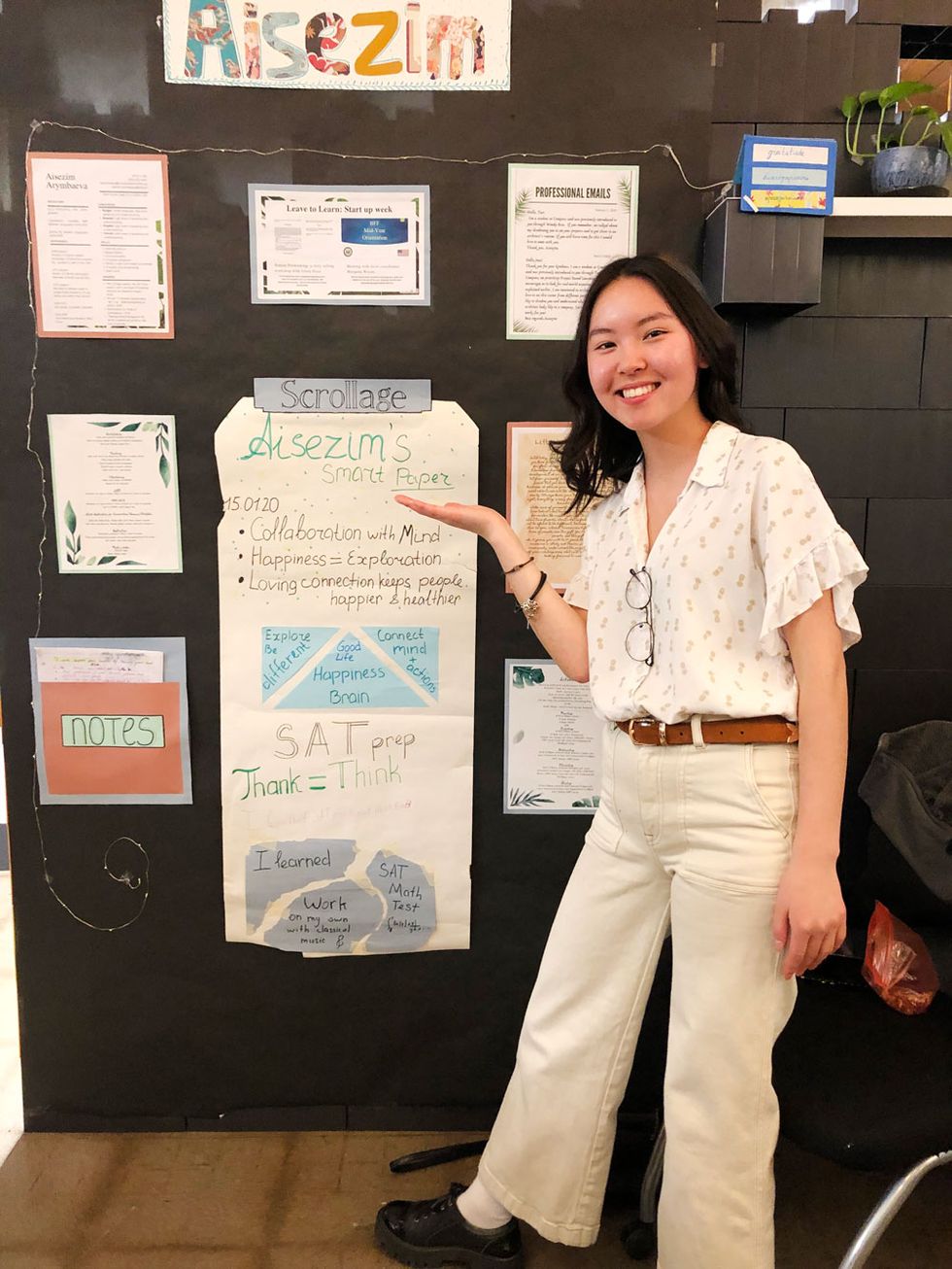 Aisezim had a beautiful display of her learning in her 11th grade experience.