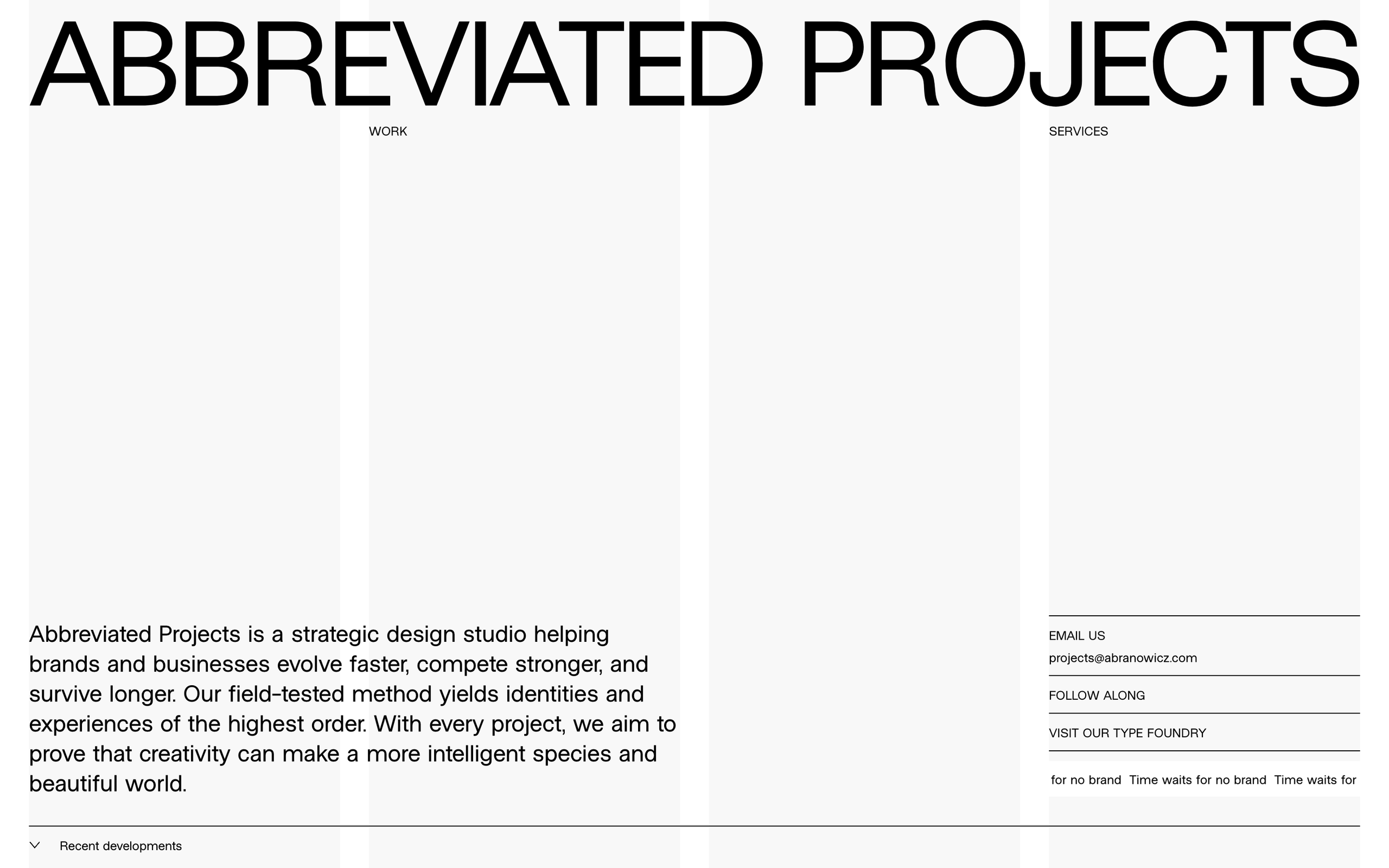 Image of ABBR Projects website