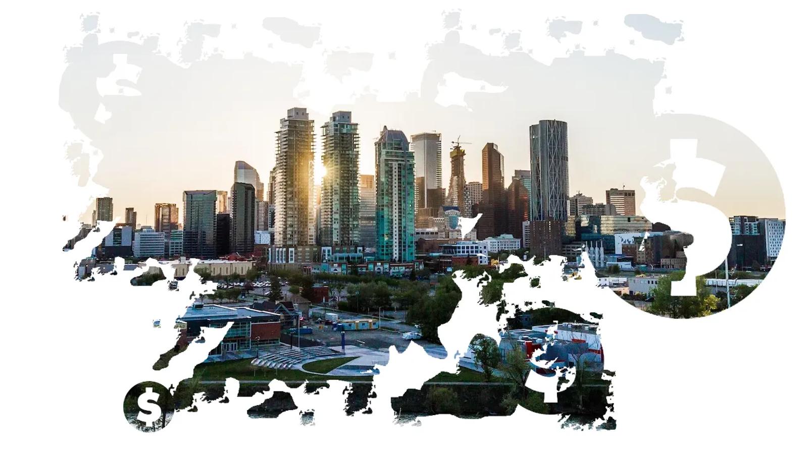 landscape shot of downtown calgary