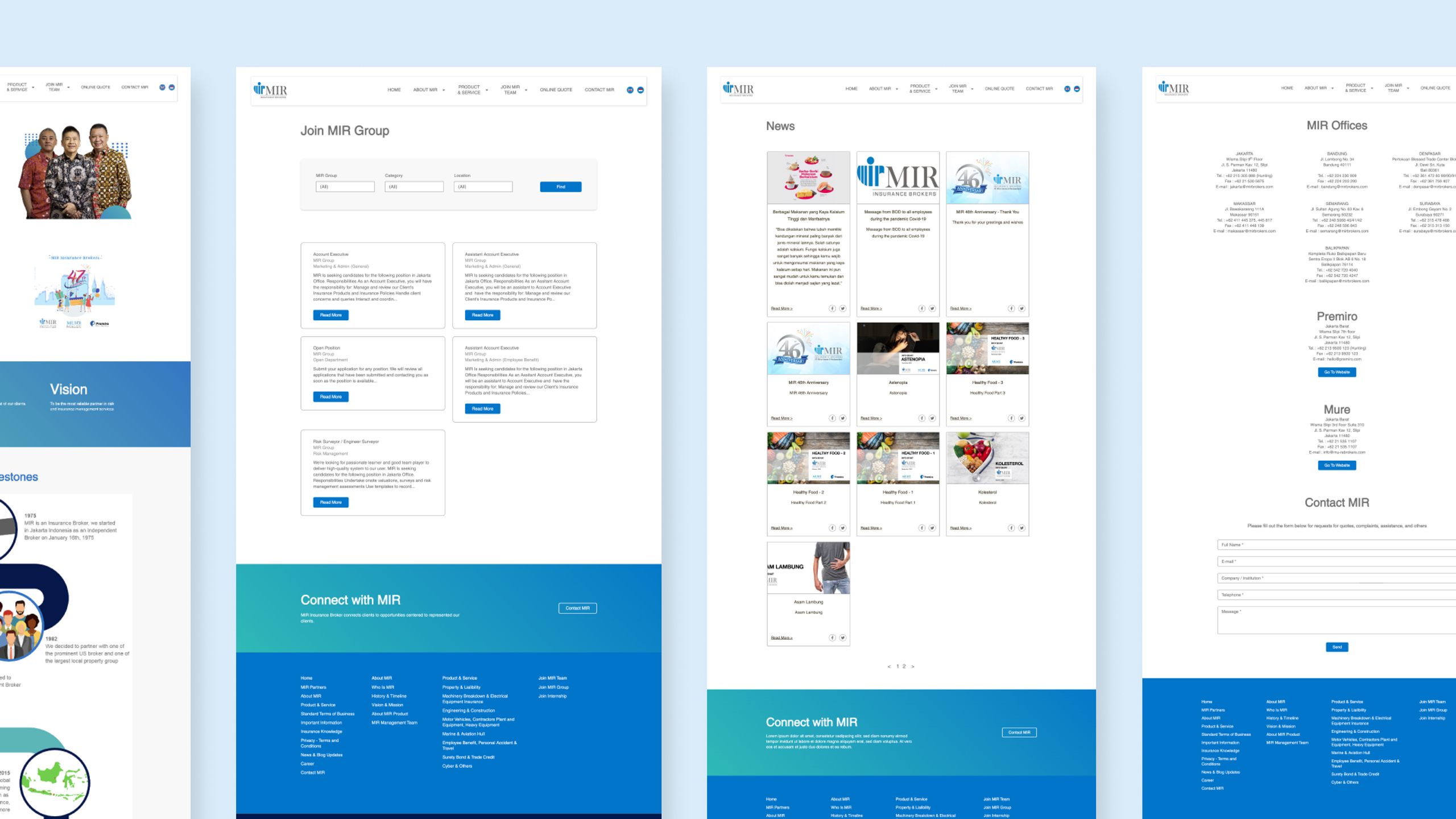 MIR Insurance Brokers — Website Design & Development work sample 3