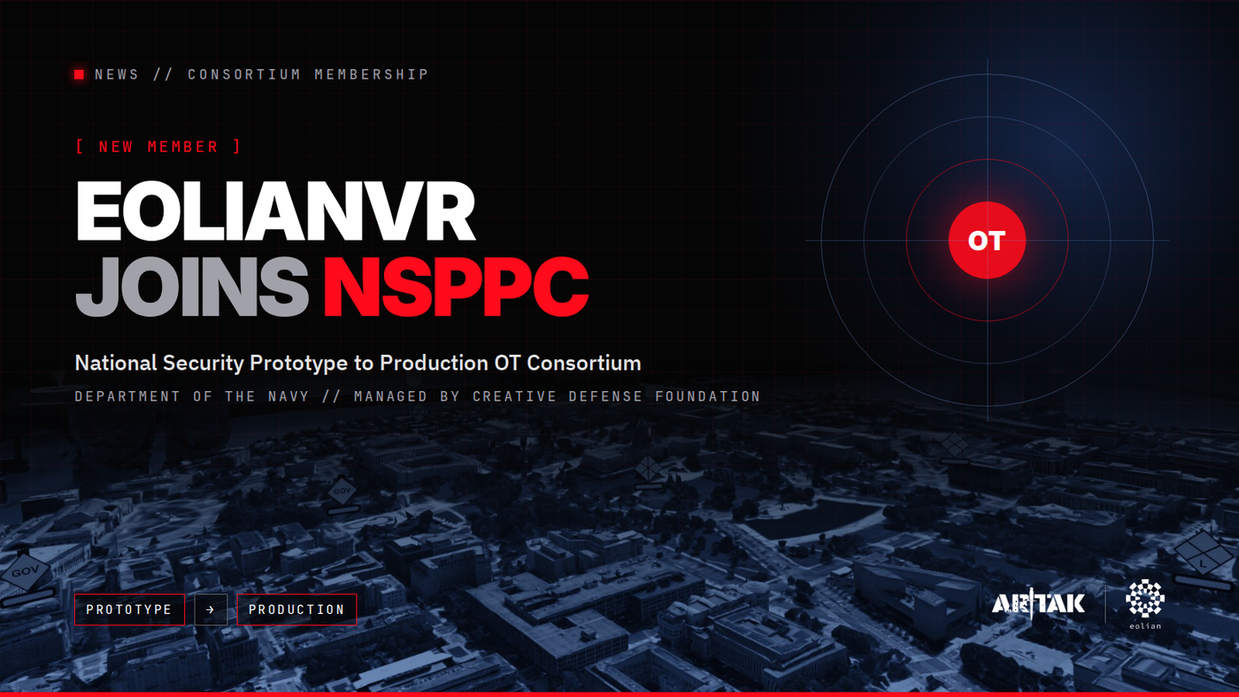 Eolian Accepted into National Security Prototype to Production OT Consortium (NSPPC)