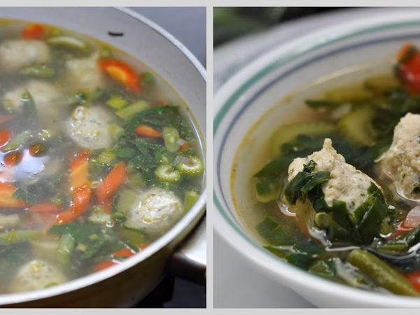 Health in a Bowl - Chicken Meatball and Vegetable Soup
