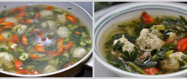 Health in a Bowl - Chicken Meatball and Vegetable Soup