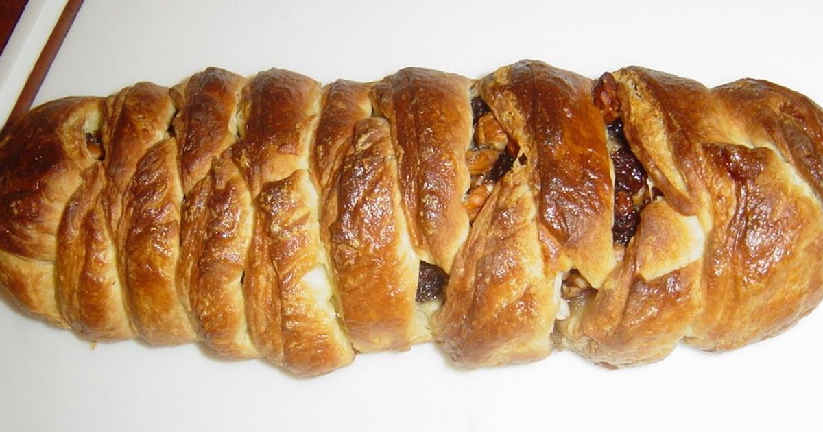 danish braid, danish with jam, danish with raisin pecan cinnamon filling, 1 dough 2 recipes