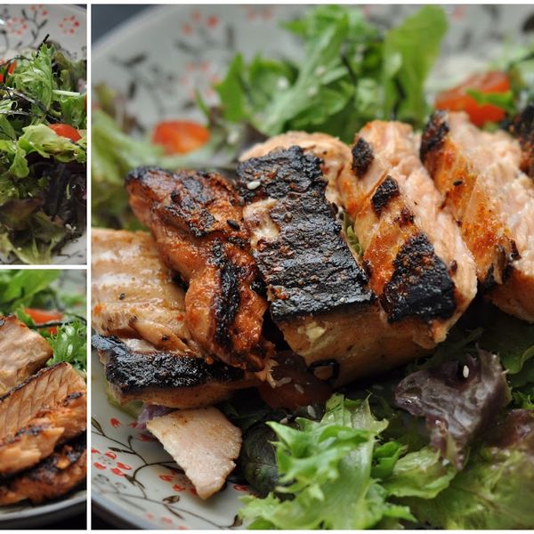 Spicy Teriyaki Marinated Salmon Salad gallery photo 4