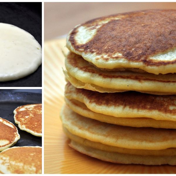 Light Fluffy Pancakes with Blueberry Sauce gallery photo 2