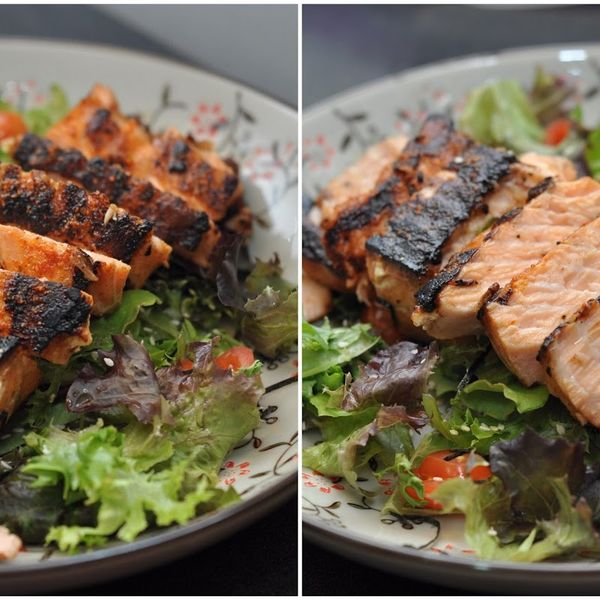 Spicy Teriyaki Marinated Salmon Salad gallery photo 1