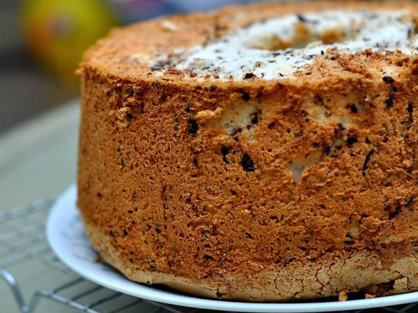 Black and White Angel Food Cake
