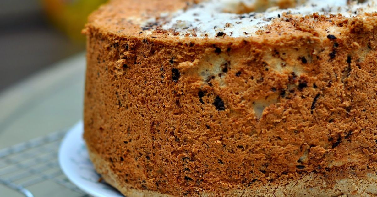 Black and White Angel Food Cake