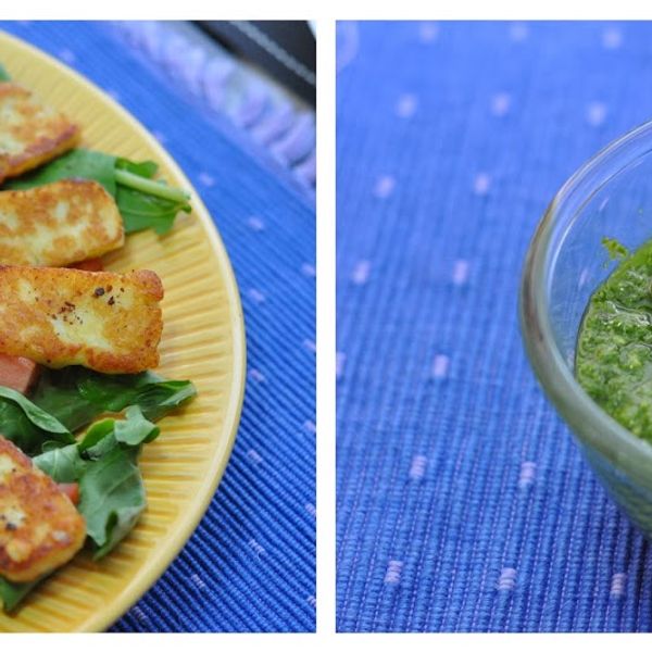 Grilled Halloumi Salad with Pesto  gallery photo 3