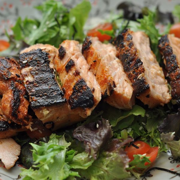 Spicy Teriyaki Marinated Salmon Salad gallery photo 11