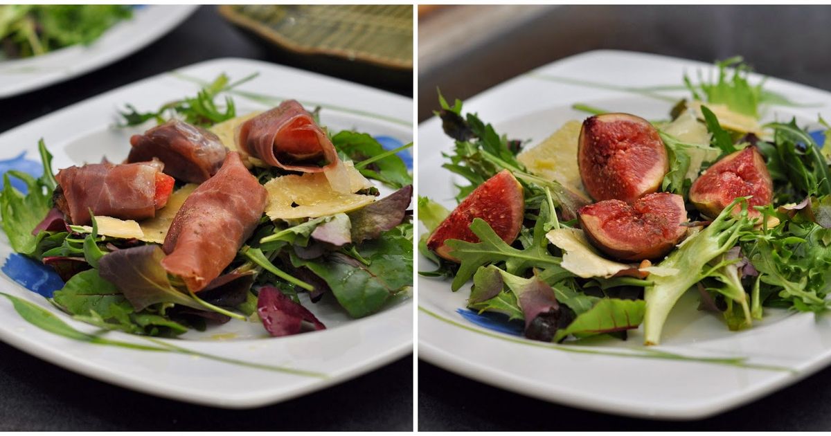 Roasted Figs Salad with (or without) Parma Ham
