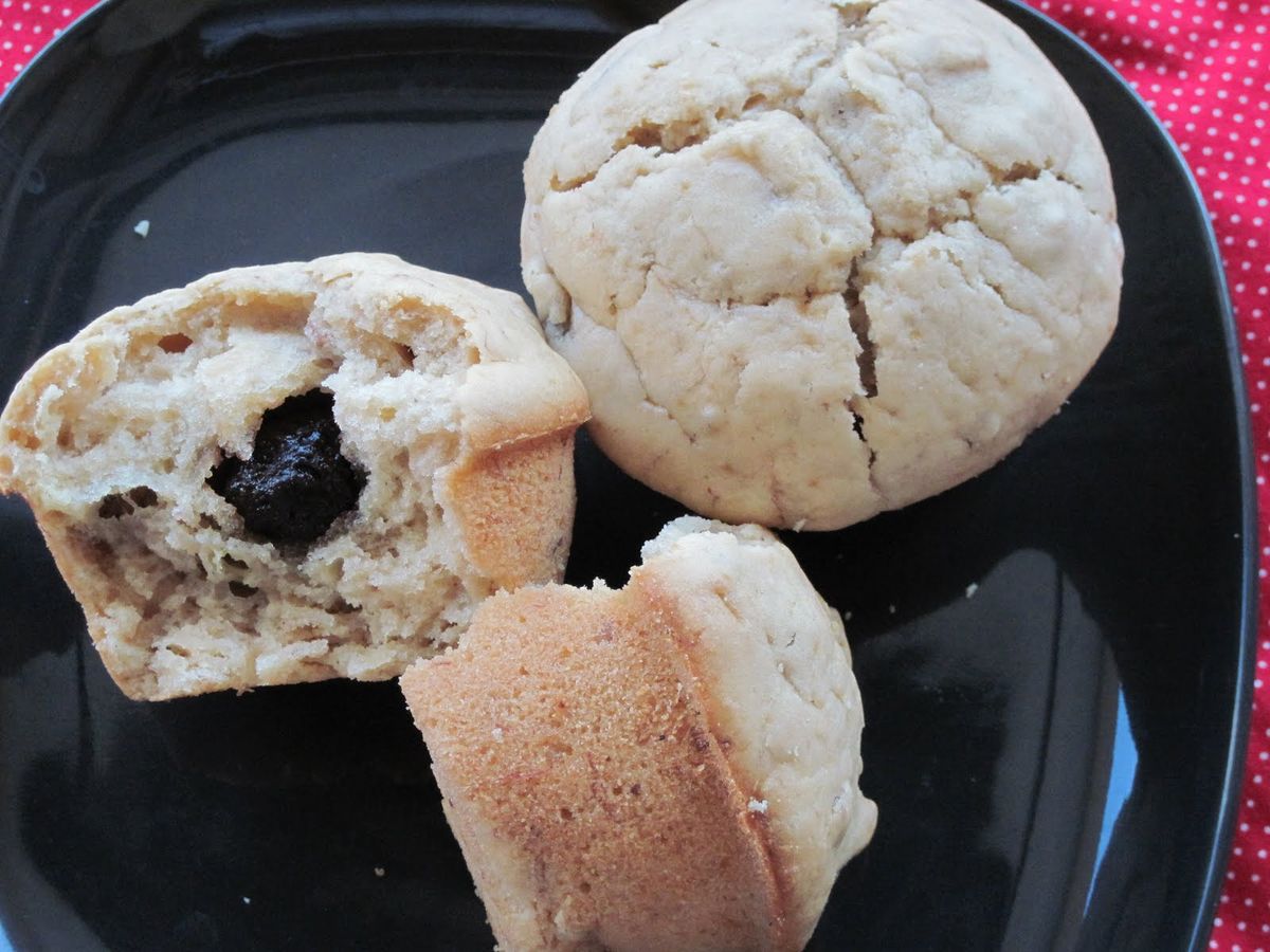 Click to view full image filled muffins, Banana Nutella Muffins, Nutella filled muffins