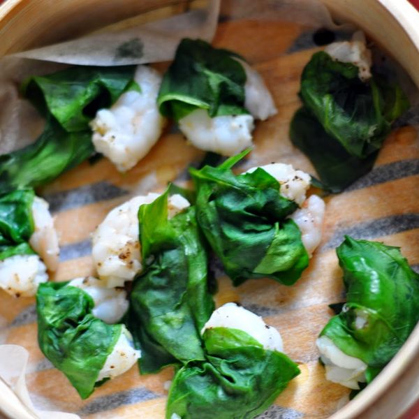 Dim Sum @ Home ........ Prawn Spinach Rolls gallery photo 7