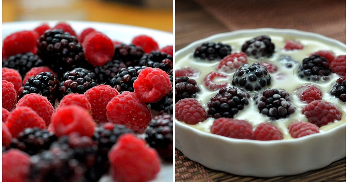 Iced Berries with White Chocolate Sauce