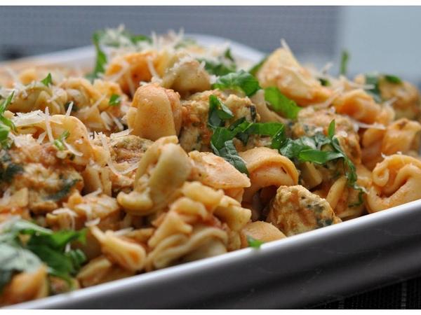 Tortellini with Chicken & Buffalo Mozzarella Meatballs 