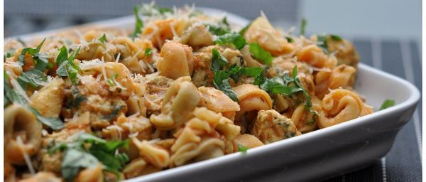 Tortellini with Chicken & Buffalo Mozzarella Meatballs