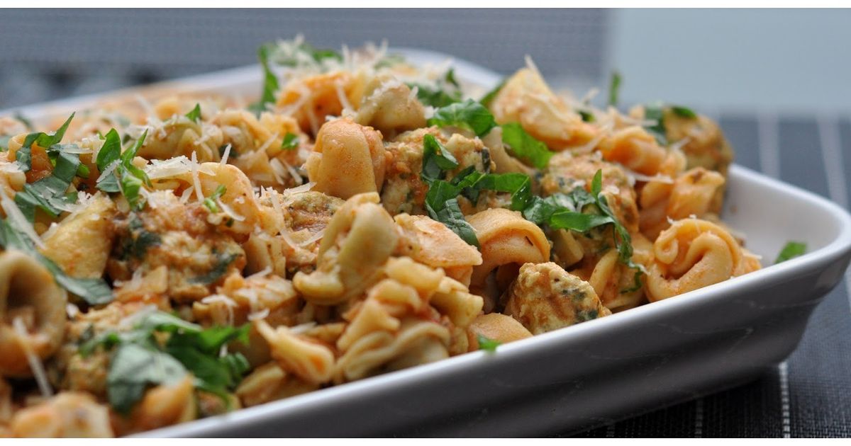 Tortellini with Chicken & Buffalo Mozzarella Meatballs