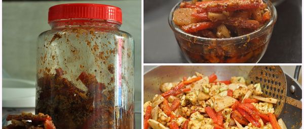 Quintessentially Punjabi ..... Gajar Gobi Shalgam ka Achaar (Carrots Cauliflower & Turnips Pickle)