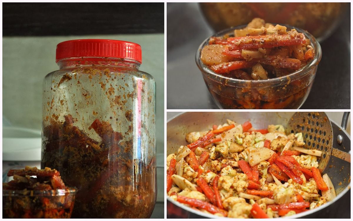Click to view full image Quintessentially Punjabi ..... Gajar Gobi Shalgam ka Achaar (Carrots Cauliflower & Turnips Pickle)