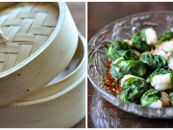 Dim Sum @ Home ........ Prawn Spinach Rolls