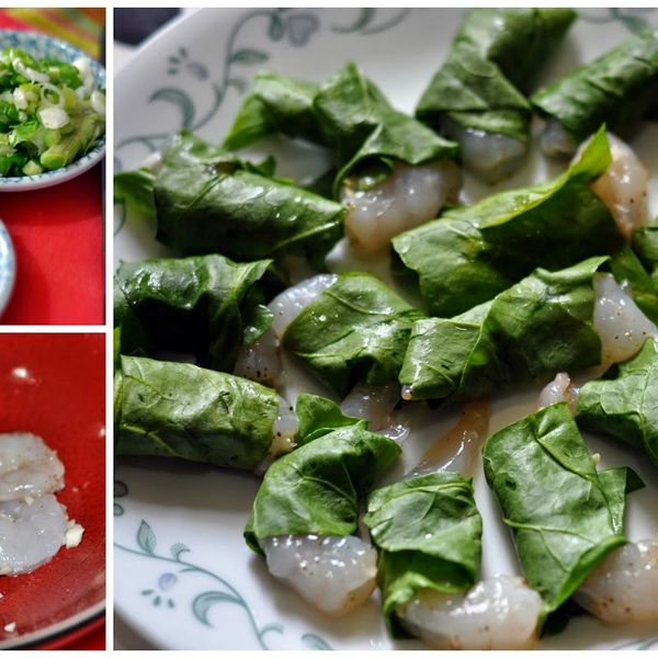 Dim Sum @ Home ........ Prawn Spinach Rolls gallery photo 3