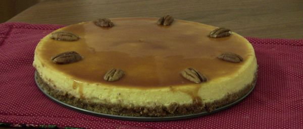 Caramel and Pecans in My Cheesecake