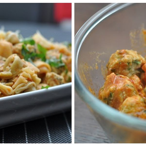 Tortellini with Chicken & Buffalo Mozzarella Meatballs  gallery photo 3