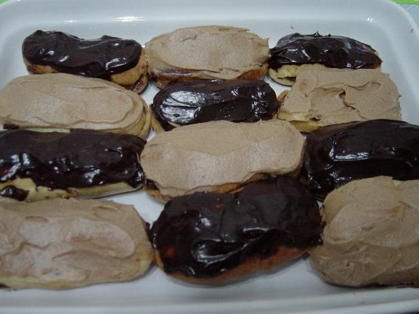 Chocolate and Coffee Eclairs ... mmmm ....