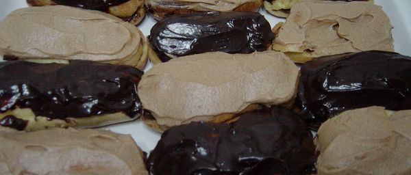 Chocolate and Coffee Eclairs ... mmmm ....