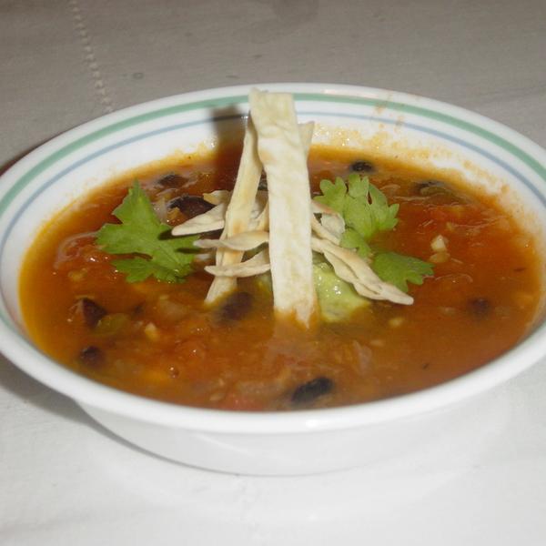 Chicken Tortilla Soup with Black Beans and Oven Roasted Tomatoes gallery photo 1