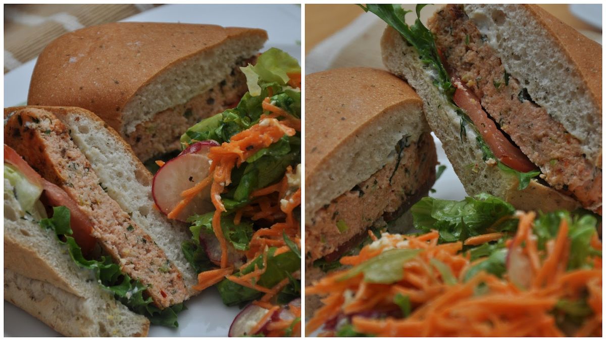 Click to view full image salmon sandwich, high protein, healthy, lunch